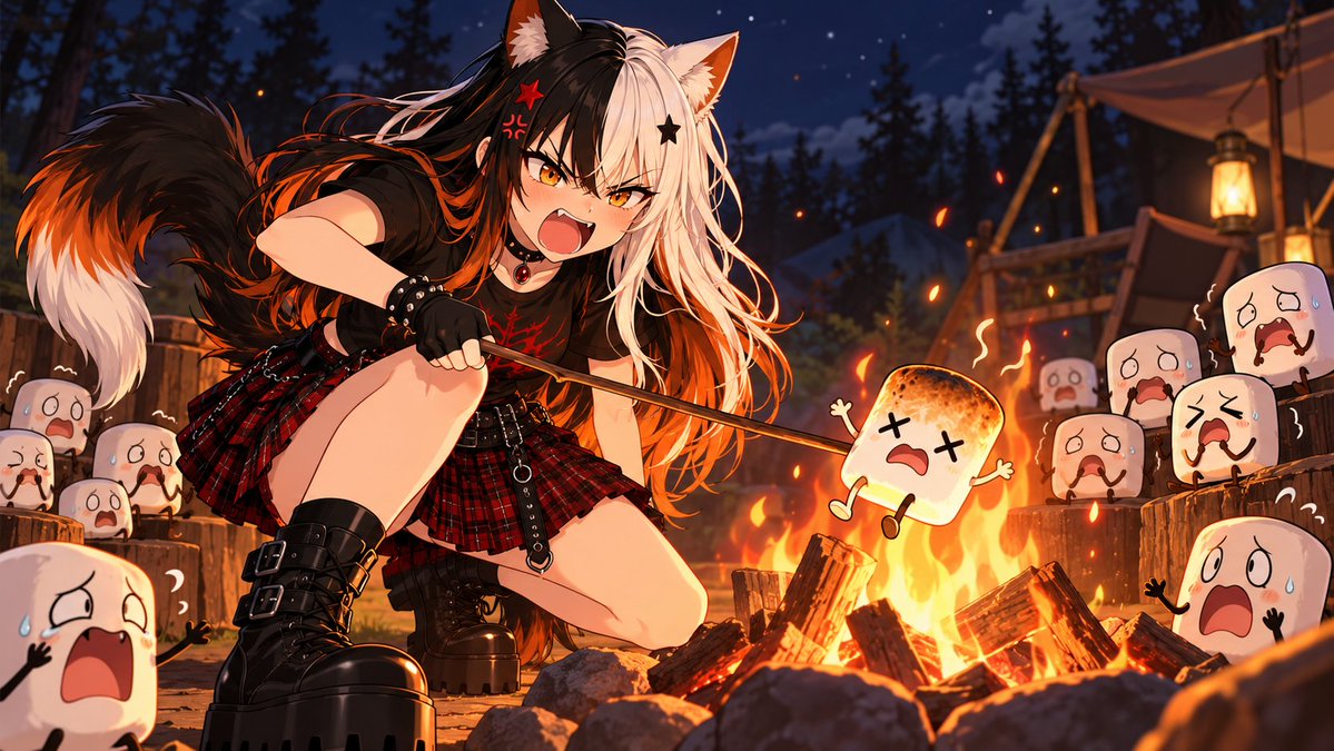 RaineKuroha's tweet photo. I couldn't help myself 🤣

@Aurorai_AI : Working as a caricature artist at the pumpkin patch
@oozeclue : Carving a pumpkin
@AurenVossVT : Finding old comics in a haunted attic
@V_E_X_Z_O_R : Lost in a corn maze https://t.co/iriBdqWsIF
