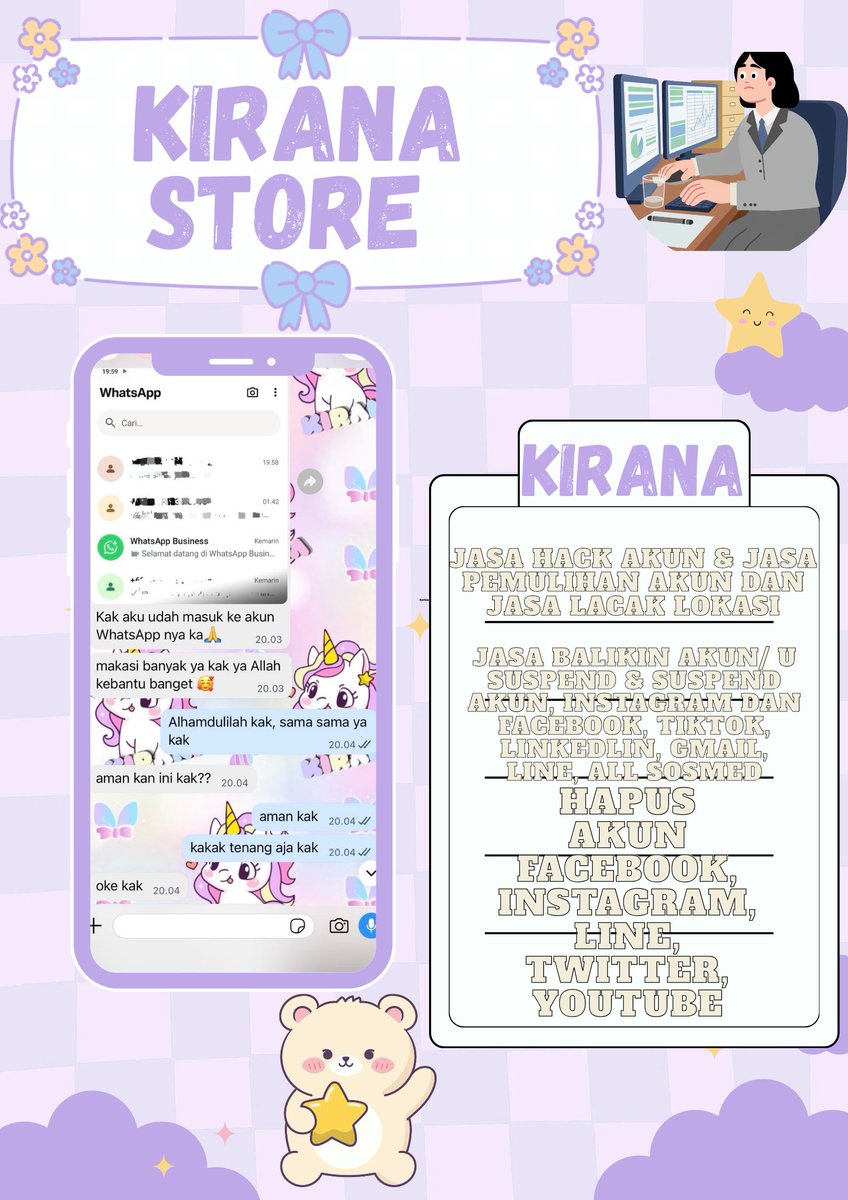 leonshle's tweet photo. Sadap WhatsAp &amp; Lacak lokasi 🛍️.⊹౨ৎ˚⟡

✧˚ Jasa Pemulihan Akun
- instagram, tiktok, whatsapp, line, facebook, x, gmail, telegram dan lain”

✧˚ Jasa Hapus Akun
- facebook, tiktok, instagram, line, whatsapp, twitt / x, dan lain”

Konsultasi ? Silahkan klik wa di bio ya જ⁀➴♡ https://t.co/jorrwWGpf0