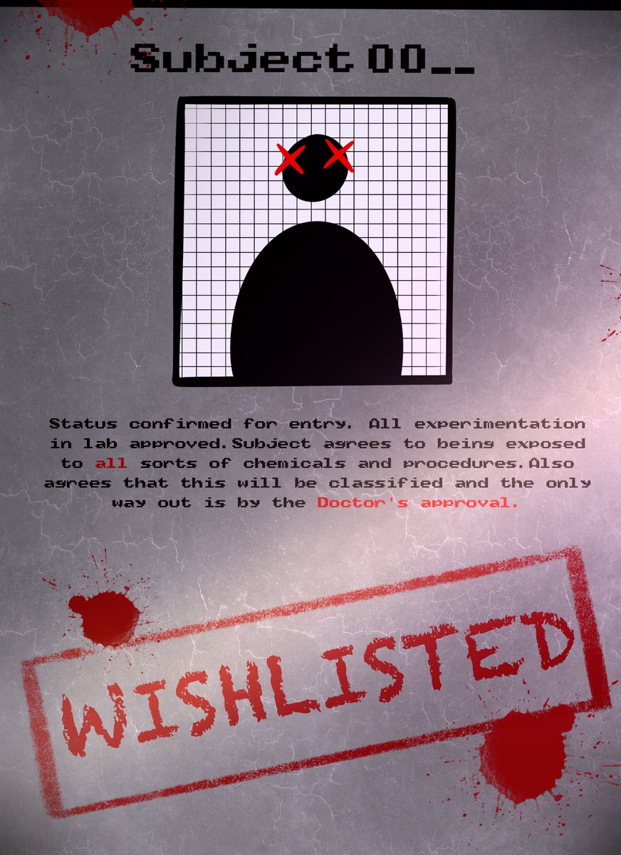 Sayorii430's tweet photo. 📣 Wishlist challenge

Help me reach my goal before launch! 

Steps:
❤️Wishlist Lab Rats on steam
❤️ Add your pfp to the card
❤️Upload your card in the comments!!

I will assign your subject number unique to you!

#wishlist #steam #VisualNovel #HorrorGame https://t.co/lEwDDMSC5X