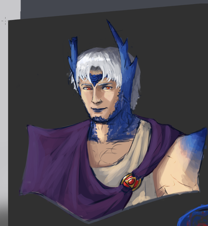 upaxsama's tweet photo. Sketching protagonist dragon face is hard, this will not make it to instagram so I'll post it here :) T_T https://t.co/xqNlSzWpdU