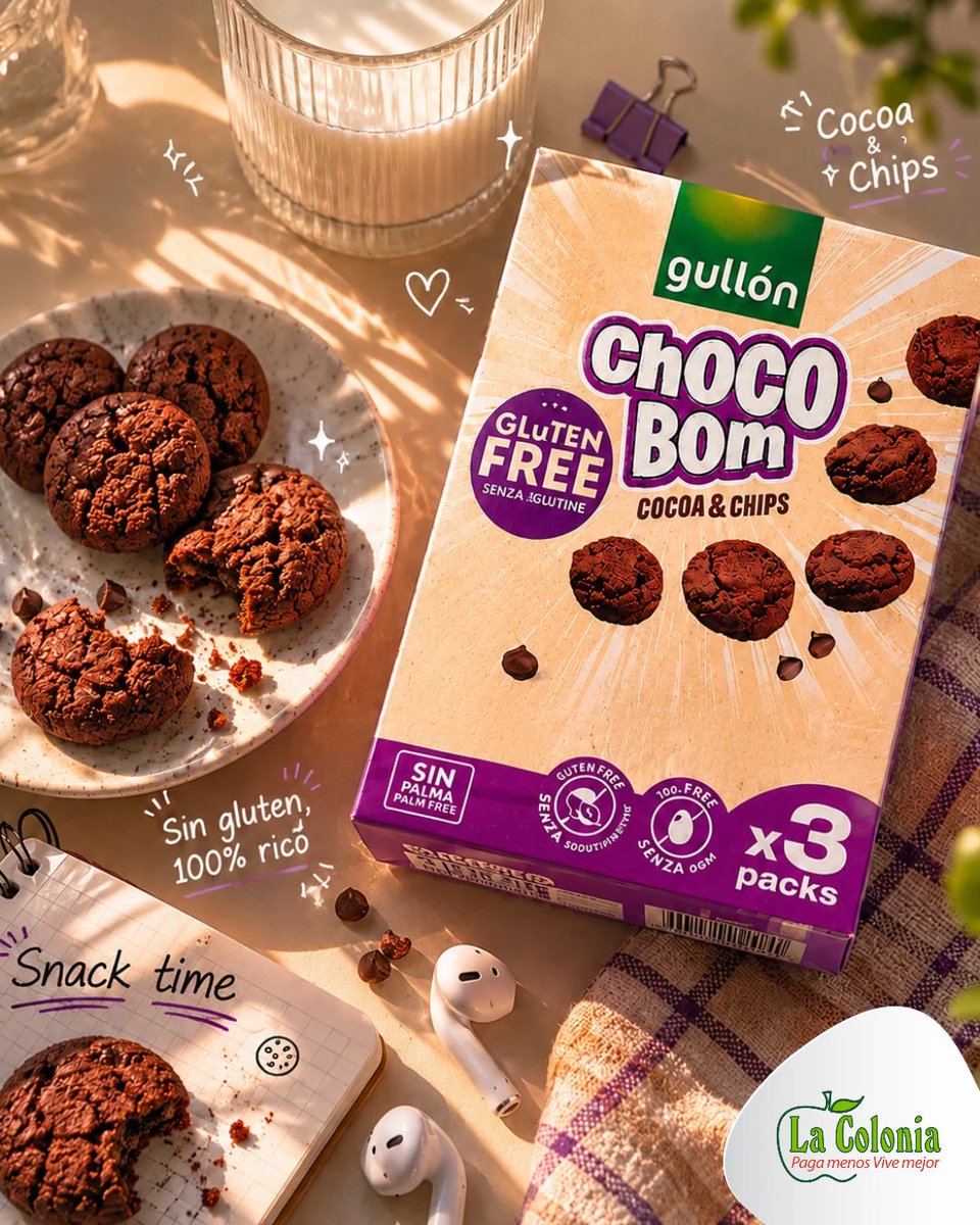 lacoloniahn's tweet photo. ¡En La Colonia encuentras opciones para todos! 🤩

Prueba nuestras deliciosas galletas Choco Bom, libres de gluten y despide el mes con un gustito delicioso. 😋🍪 https://t.co/NkJB1wwC2L
