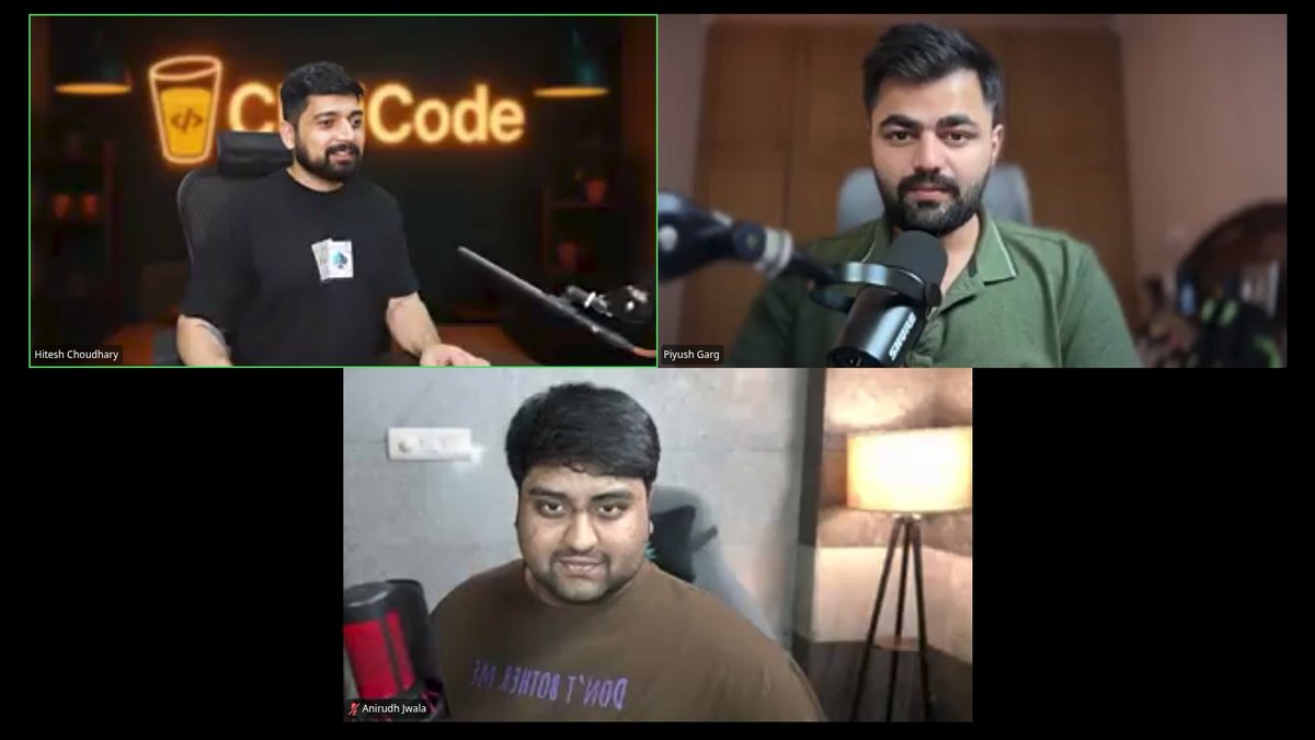 eatulrajput's tweet photo. Want to learn better? The best way to level up is learning from senior devs. Join our Wednesday Webinar to start thinking like a Product Maker. It’s 100% free, packed with fresh insights, and you can earn a T-shirt! At @ChaiCodeHQ with @Hiteshdotcom sir. https://t.co/b8MnV769Mn