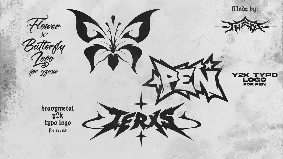aarontheos's tweet photo. lil logos i've done for da boys https://t.co/QXcctd6mYL