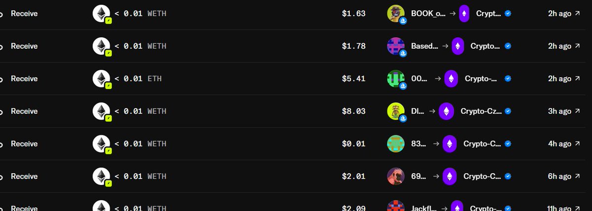 Waltex1op's tweet photo. Lol, why did @crypto_czar_eth start splitting the creator fees between 2 wallets over the last 12 hours?

Some amount is going to RobinWifHat-Vault and some is going to Crypto-Czar51.

This change happened after I tweeted about the creator fees being transferred from the RobinWifHat wallet to Czar, which raised questions about whether those funds were being used for other projects instead of supporting the Outlaws collection.

I've been waiting for an answer from Czar for days. He keeps posting about other projects but barely says anything about Outlaws.

Right now, the floor is 0.037 ETH and $WIF0 is around 300k MC.

@crypto_czar_eth @RobinWifHat can you explain why the fees are now being split between two wallets?

And I still want an answer to my previous question:

What have you been building, and where are all the creator fees going?

Are the fees being used for the project, or somewhere else?

Holders and investors deserve a clear explanation instead of being left with questions.

I was also banned from Discord after asking these questions. Why ban people instead of answering them?