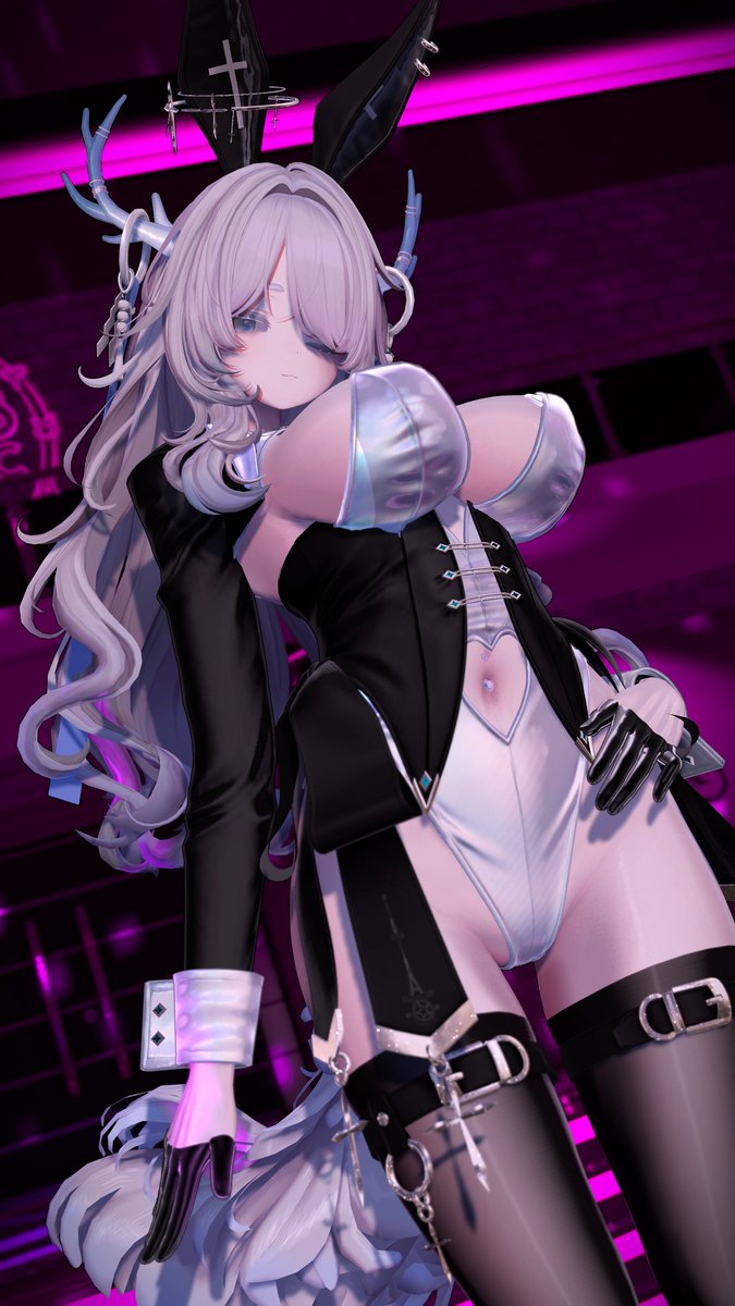 uka_vrc02's tweet photo. おはよ～🐰💕
#Airi3D #VRChat https://t.co/tzCendN6ko