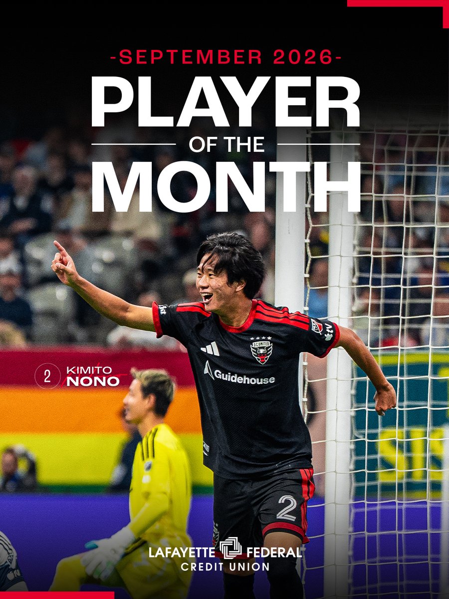 dcunited's tweet photo. Drum roll please...🥁

September’s Lafayette Federal Credit Union Player of the Month is Kimito Nono! https://t.co/8aqWMmMUCz