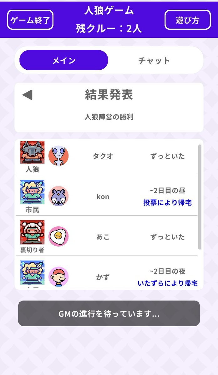 ako_grem's tweet photo. サクサク人狼❕裏切り者楽しかった🤪 https://t.co/1U6i1I8AoP