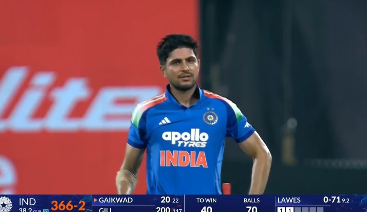 dilemma_cric's tweet photo. He is here to stay &amp; smash records 
Well done #SubhmanGill 
#India 
#INDvsWI #ODI #Guwahati https://t.co/rioGAggK7q