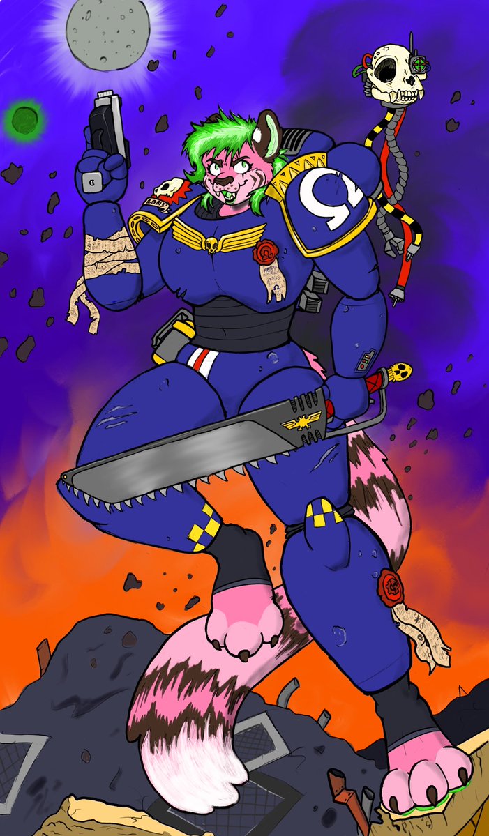 skydude324's tweet photo. This has got to be heresy. #furry #furryart #warhammer40kㅤ https://t.co/I7CNmJFXYn
