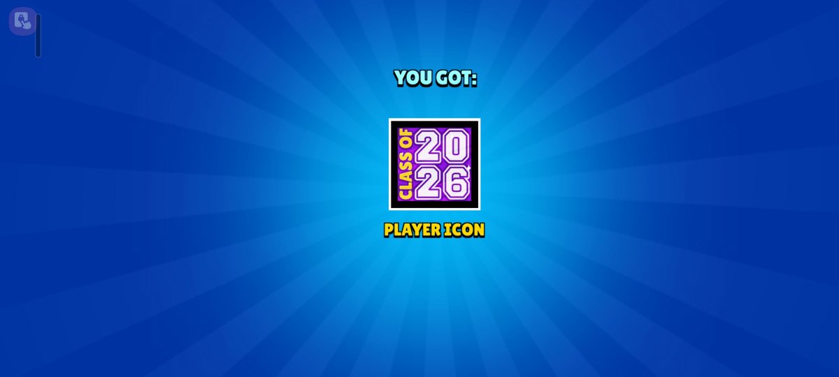 misakuye's tweet photo. I have a few of these exclusive “Class of 2026” icons from Brawl Stars! does anyone want one? 💜 #BrawlStars https://t.co/v1ySq5piRZ