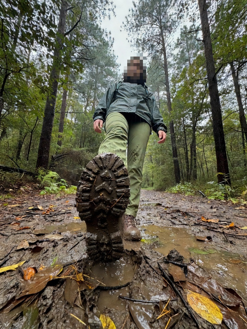 MistressLisa420's tweet photo. Forest walk after the rain 🌲🌧️ Mud and leaves packed into every groove of my tread, and this worm's-eye view is exactly what you deserve, pig 👢💦 Who's crawling through the dirt to lick it clean? 😈🐷 #findom #humanATM #cashpig #mudboots #bootslave https://t.co/JR56enKSzW
