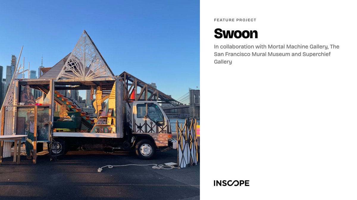Inscopeart's tweet photo. The art comes first. Our first Feature Projects bring Swoon, Alake Shilling, Nurse, Aurora Mititelu and more to the sand at Miami Art Week, December 1–6. See all eight: https://t.co/DCjqSk67AZ https://t.co/3o9OhOUYYB