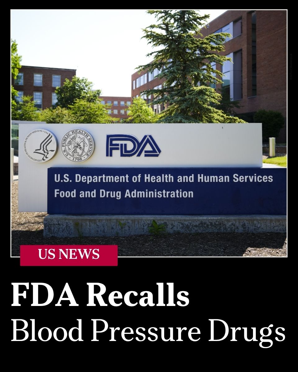 EpochTimes's tweet photo. 🚨Blood Pressure Medication Recalled Nationwide