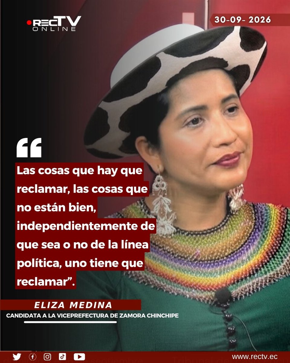 RecTVonline's tweet photo. #RecTv | A través de una entrevista en RecTV, Eliza Medina, candidata a la Viceprefectura de #ZamoraChinchipe, planteó una gestión enfocada en la inclusión social, la fiscalización de la obra pública y la articulación de acciones para fortalecer la provincia. #RecTvNoticias https://t.co/sJxGu9iolc