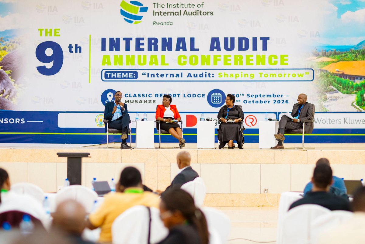 iiarwanda's tweet photo. Day 1 of the #9IAAC concluded with an insightful panel on “Personal Branding for the Modern Internal Auditor: Be Known, Be Valued, Be Heard.”

Moderated by CIA Mkombozi Karake, with panelists Col. (Rtd) David Kanamugire, CIA Ruth Doreen Mutebe, and CIA Thokozile Kuwali. https://t.co/wIUVYMrKEp