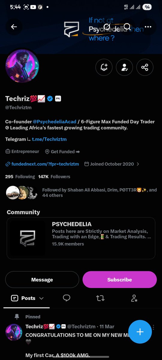 Tobiforex1's tweet photo. @Kelvintalent_ @GoatFunded @EdwardXLreal @Techriztm Done sir God let me be lucky 🙏 https://t.co/Y6mCfjUqd8