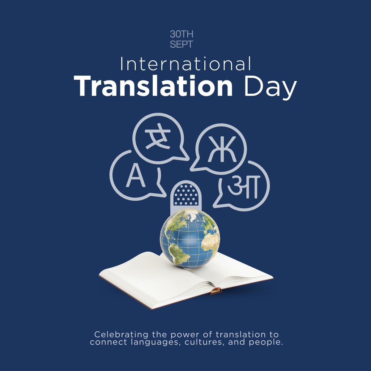 actfl's tweet photo. Today is International Translation Day!🌎

On September 30, we celebrate the translators, interpreters, and #language professionals who help bridge cultures, foster understanding, and make communication possible across languages. https://t.co/3z58iraB12