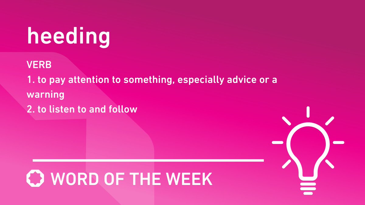 StarAcademies's tweet photo. Our #WordoftheWeek is 'heeding'.

Heeding is all about being attentive and open to what we’re told, whether it’s advice, feedback, or even instructions. 

By truly listening, we can make better decisions, build stronger relationships and learn more effectively. https://t.co/2DbcQmHqRq