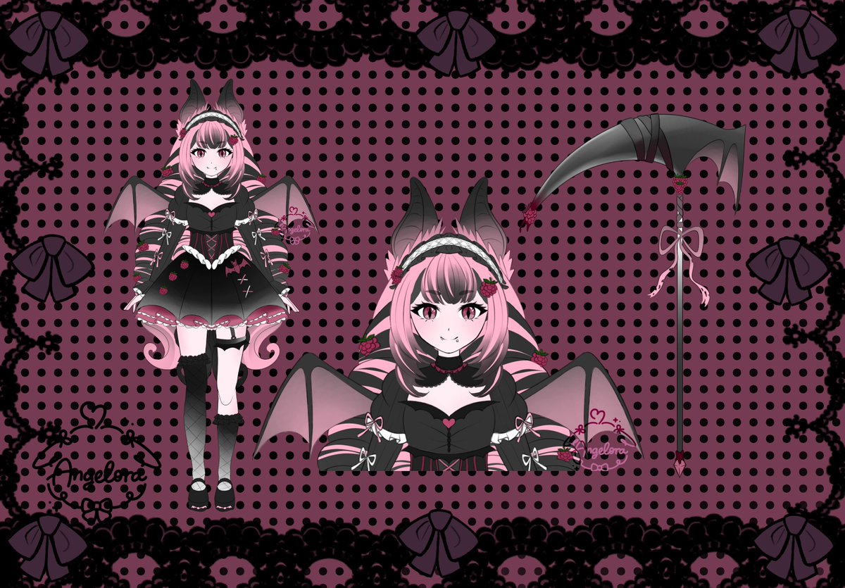 AngEloraVT's tweet photo. I designed my irl friend's Vtuber!! 

Here is the lovely @FramboiseVT00  !!

#vtuber #envtuber #artist #arttwt https://t.co/EfzwbkIN2k