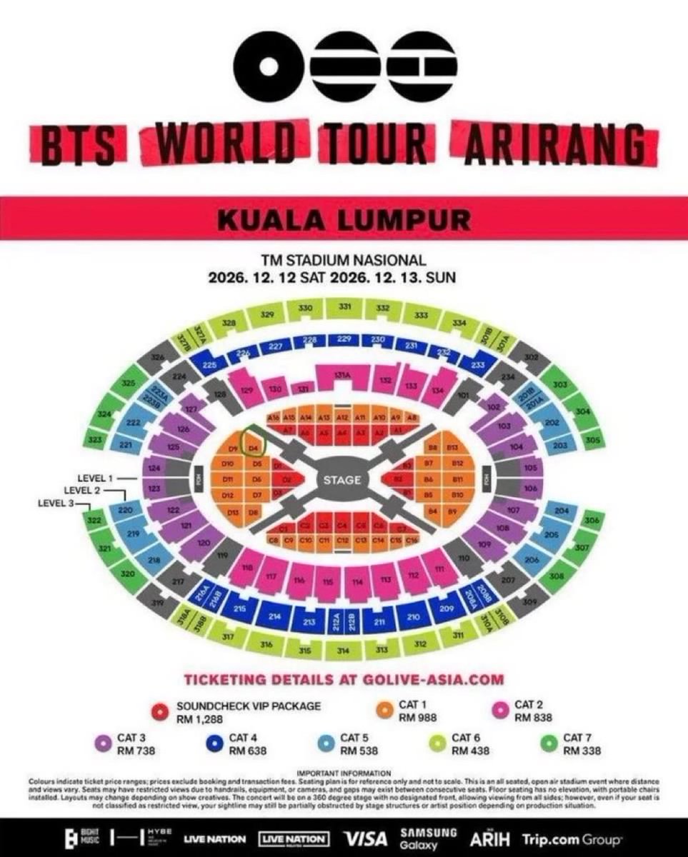 AMNPROXIESaunh's tweet photo. #WTS

💜 BTS WORLD TOUR ARIRANG IN KL 💜
Day 1
 Soundcheck VIP +benefits 
 CAT1🎟️

Proof available
International fans can DM 
DM to buy
Serious buyers 
#BTSinKL #BTSarirangInKL #zonauang #BTS_ARİRANG #BTS_ARİRANG,,. https://t.co/emQlaSwICT
