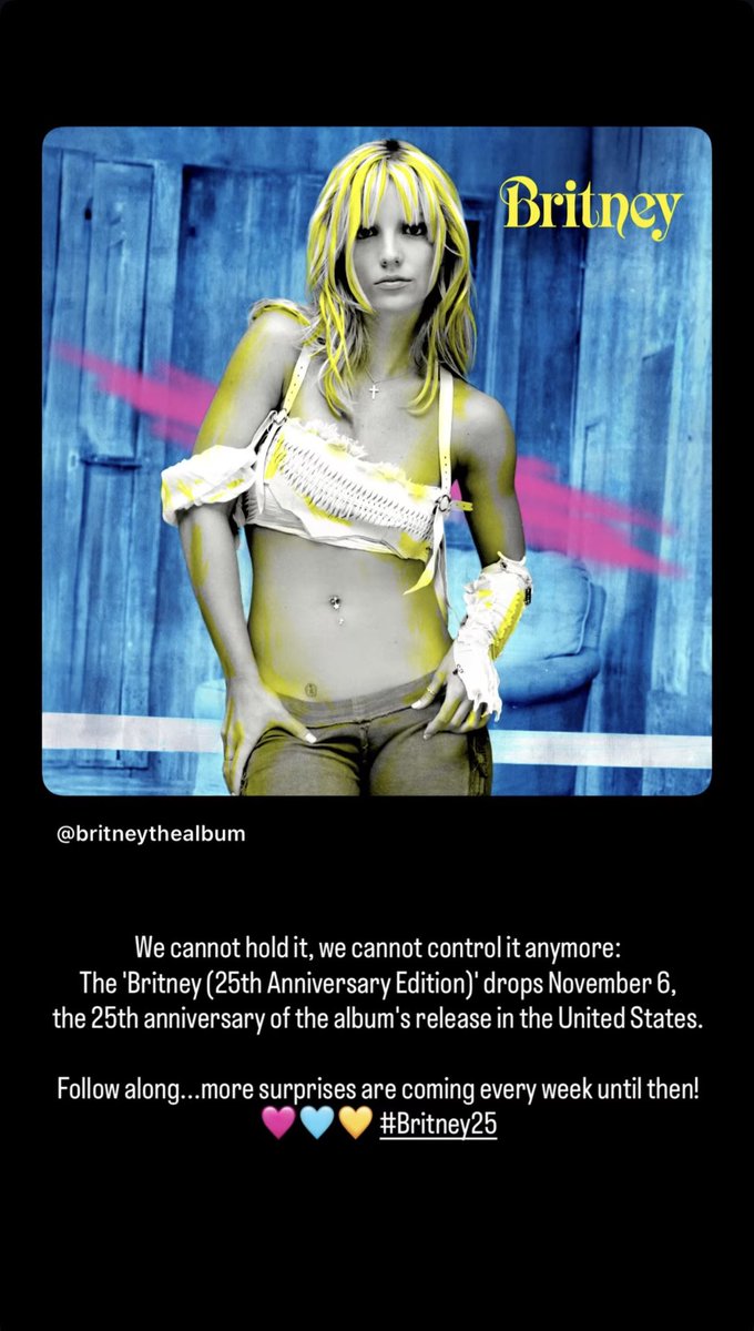 brave_britney's tweet photo. Britney (Ediciรณn 25ยบ Aniversario) serรก lanzado el 6 de noviembre
#britney25 #bravebritney @britneyspears https://t.co/krygxUG1JC