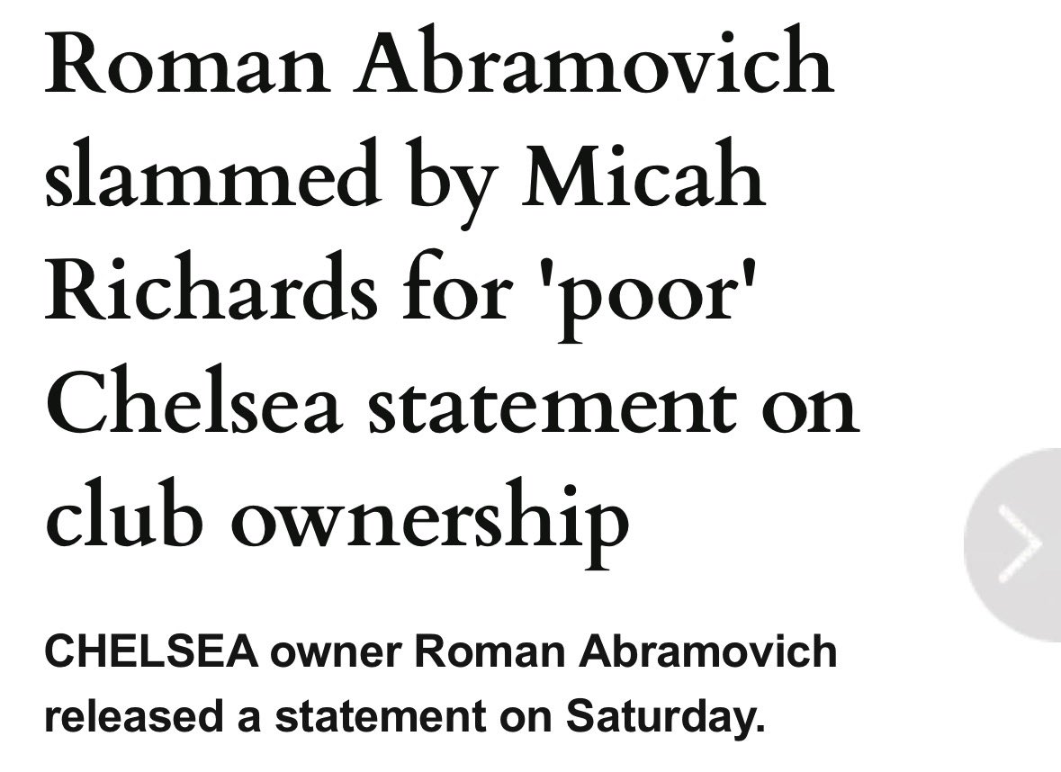 CarefreeLewisG's tweet photo. Roman Abramovich sends his regards https://t.co/BRB4OyyXbG