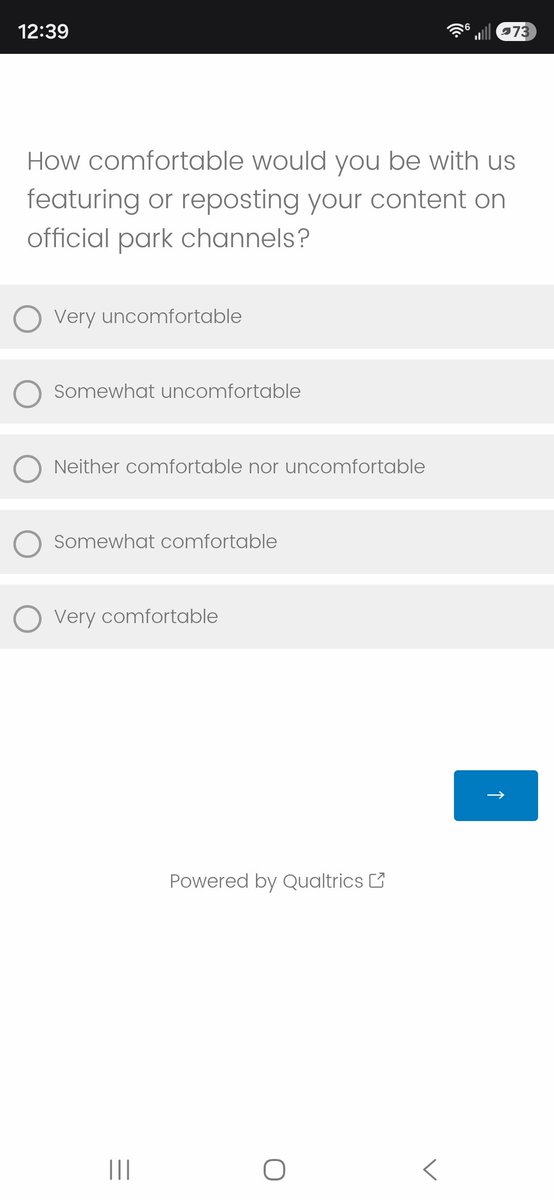 jtrothrock76's tweet photo. Interesting creator focused questionnaire by United Parks. Wonder where they're going with this. https://t.co/6DQp4KowW9