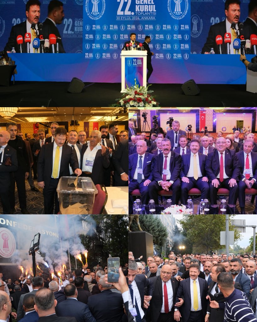 teskresmi's tweet photo. Türkiye Esnaf ve Sanatkarları Konfederasyonu’muzun Genel Başkanlığına, delegelerimizin güçlü desteği ve teveccühüyle adaysız olarak seçilen Genel Başkanımız Sayın Mehmet Yiğiner’i gönülden tebrik ediyoruz.

Bugüne kadar üstlendiği görevlerde önemli hizmet ve eserlere imza atan Genel Başkanımız Sayın Mehmet Yiğiner’in; aynı azim, kararlılık ve hizmet anlayışıyla ülkemizin dört bir yanındaki esnaf ve sanatkarlarımız için de güçlü çalışmalara ve kalıcı eserlere imza atacağına yürekten inanıyoruz.

TESK olarak Genel Başkanımız Sayın @MehmetYiginer ‘e yeni görevinde başarılar diliyor; yeni dönemin esnaf ve sanatkarlar teşkilatımız için hayırlı olmasını temenni ediyoruz.

Şimdi çalışma, hizmet üretme ve eser kazandırma zamanı.