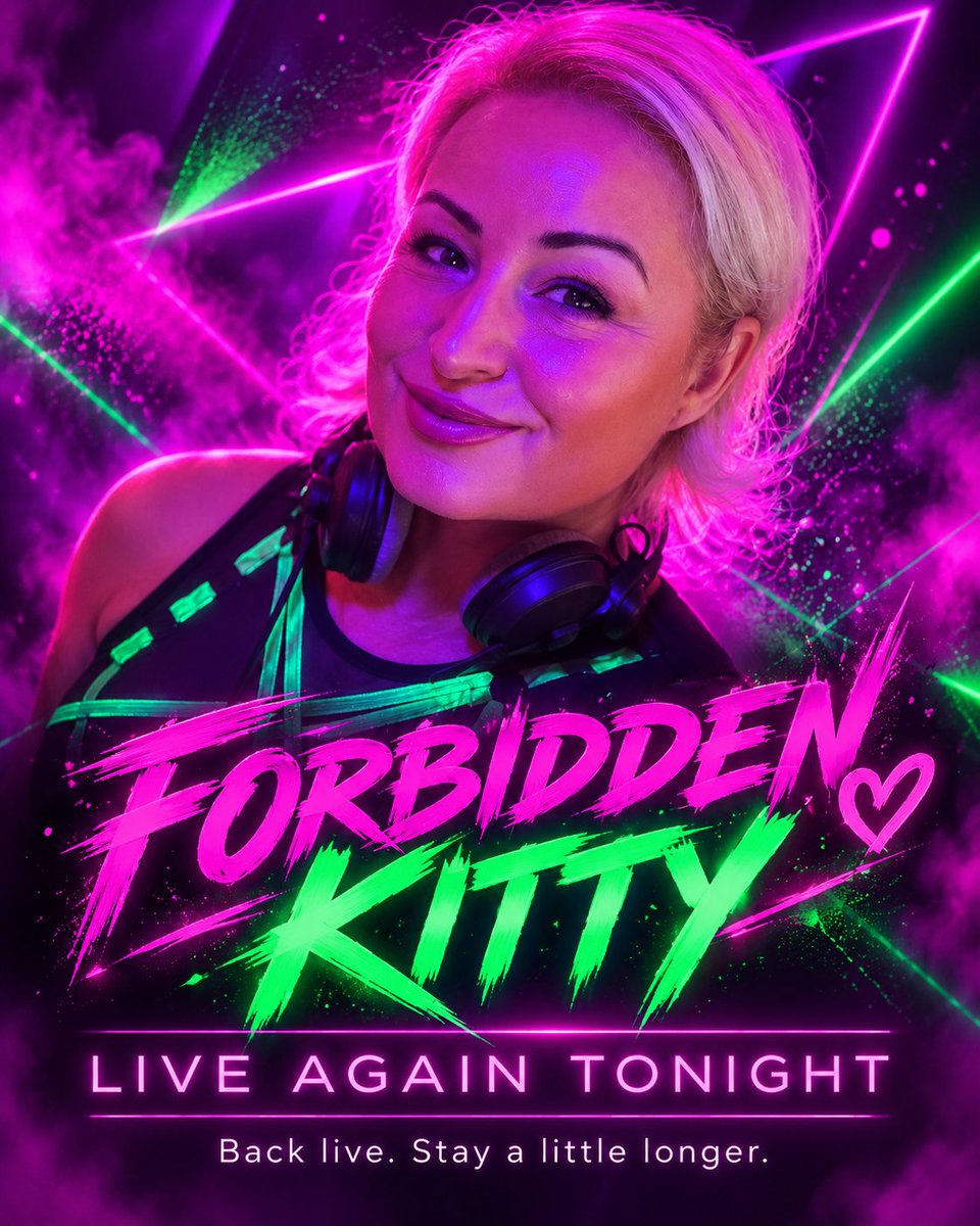 kitty_forbidden's tweet photo. Going live again tonight… come for the music, stay for the temptation 😉🔥 See you on screen? 
#LiveStream #ForbiddenKitty #techno #Djane #kinkygay https://t.co/fIkbTKnIZn