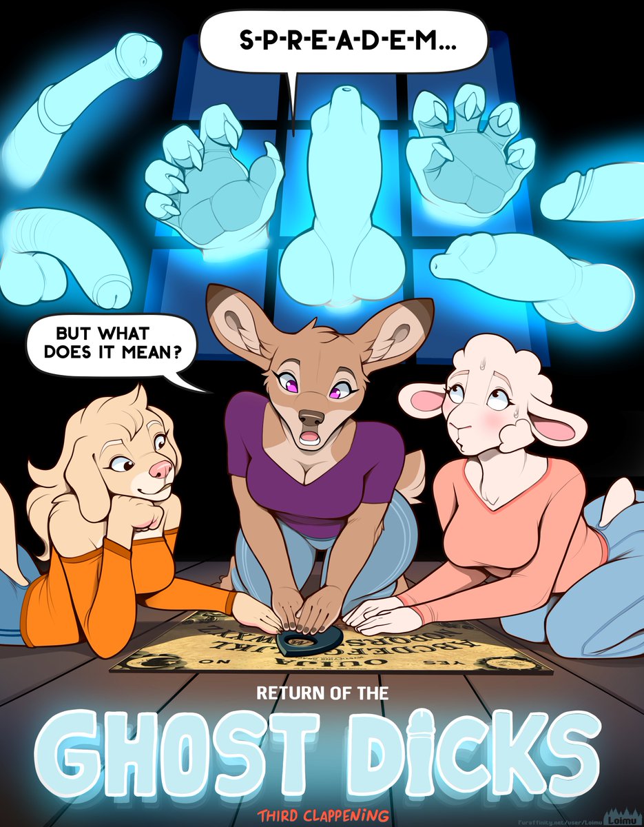 LoimuTheDeer's tweet photo. ..Coming soon in your local drive-in theater 👻🍆

Little something for Halloween~ 
hope ya'll have gotten some festivities~ 🎃🦌 https://t.co/rrnAvRDMKn