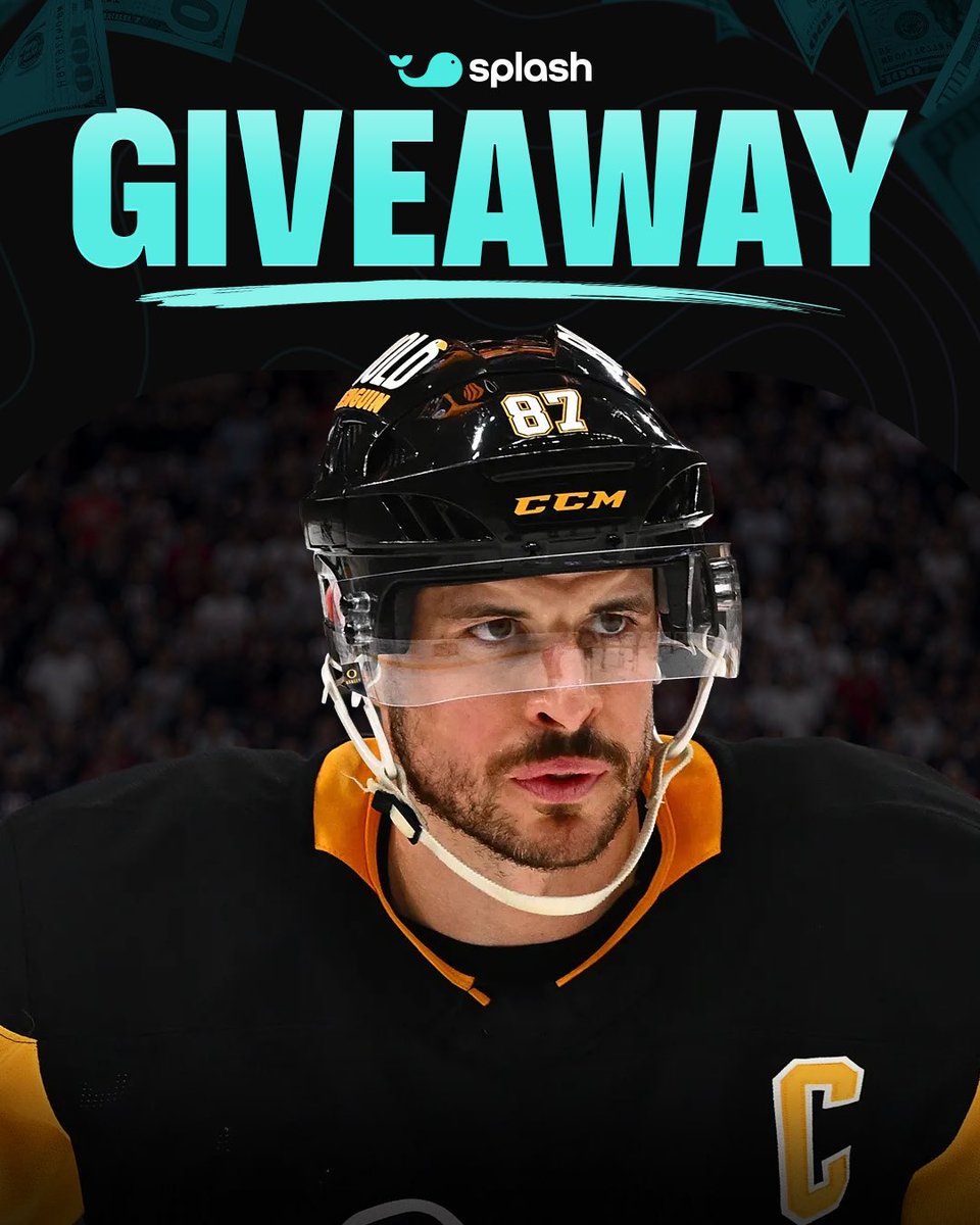 splashgameday's tweet photo. 💵 $500 QP Voucher Giveaway! 🏈

If Crosby scores a goal tonight we'll split $500 in QuickPicks Vouchers between 5 people who correctly predict the winner of tonight's game 🤝

To enter ⬇️

1. Like &amp; repost this post 🩵
2. Comment your winner and score prediction 💬 https://t.co/xHhZ9klR7J
