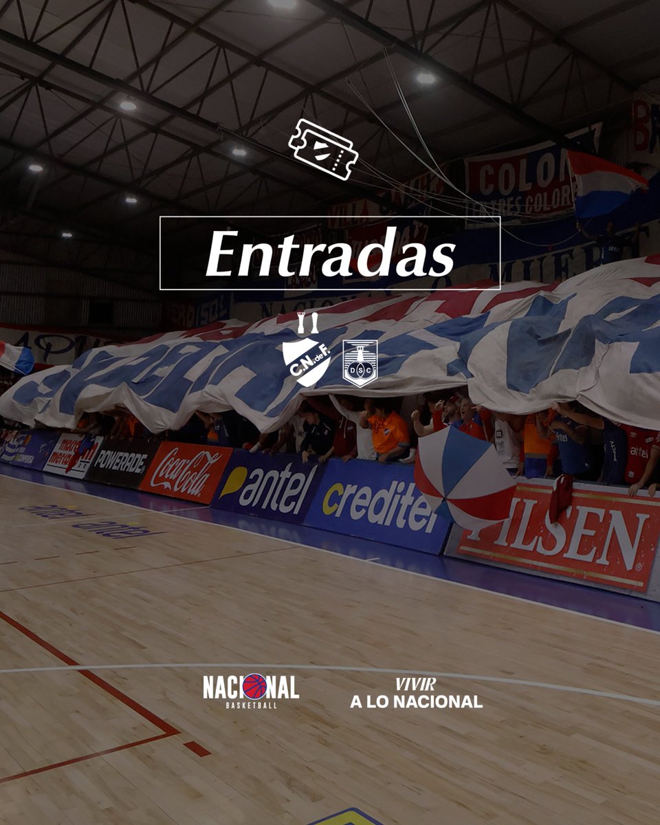 CNdeFbasketball's tweet photo. 🎟️ 𝗘𝗡𝗧𝗥𝗔𝗗𝗔𝗦 🆚 𝗗𝗘𝗙𝗘𝗡𝗦𝗢𝗥 𝗦��𝗢𝗥𝗧𝗜𝗡𝗚

✔️ Ya se encuentran habilitadas las entradas para el partido presentación del plantel 2026/27 del próximo sábado 

📲 Conseguí la tuya en https://t.co/UU3aq8aMEF https://t.co/OTbkT7ZJPL