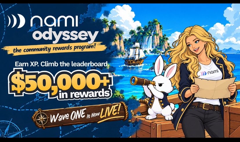 Buzz_Cup26's tweet photo. Just hopped into Nami Odyssey on @namidefi 

It’s their Launch 🚀 Wave where you grind onchain + social quests for XP and compete for a share of 10k veNAMI.

Nami is actually building a proper multichain DeFi stack. Join now🔥

https://t.co/B7WJqR31Mr https://t.co/kB1nuURqXj