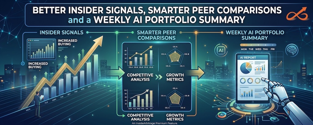 Better Insider Signals, Smarter Peer Comparisons and a Weekly AI Portfolio Summary