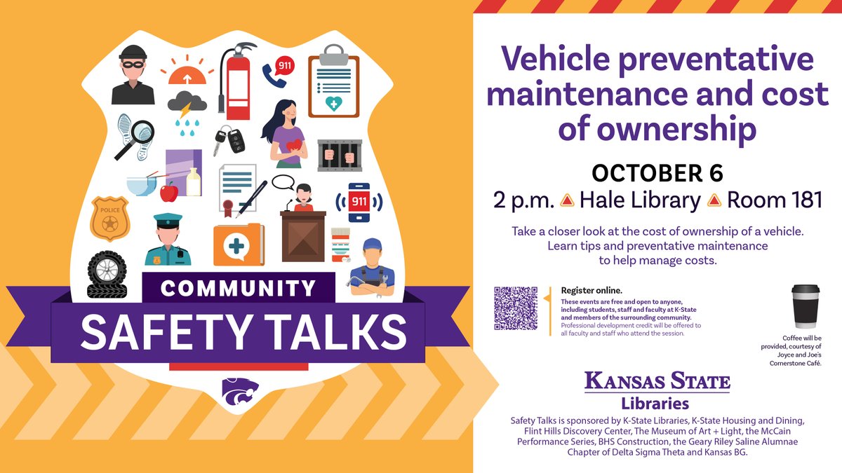 kstatelibraries's tweet photo. Do you know how much your vehicle is really costing you? This Community Safety Talk will take a closer look at the cost of vehicle ownership and provide helpful steps and preventive maintenance to manage those costs.🚗 

🔗 https://t.co/jTw9664UQF https://t.co/2BdCH568BX