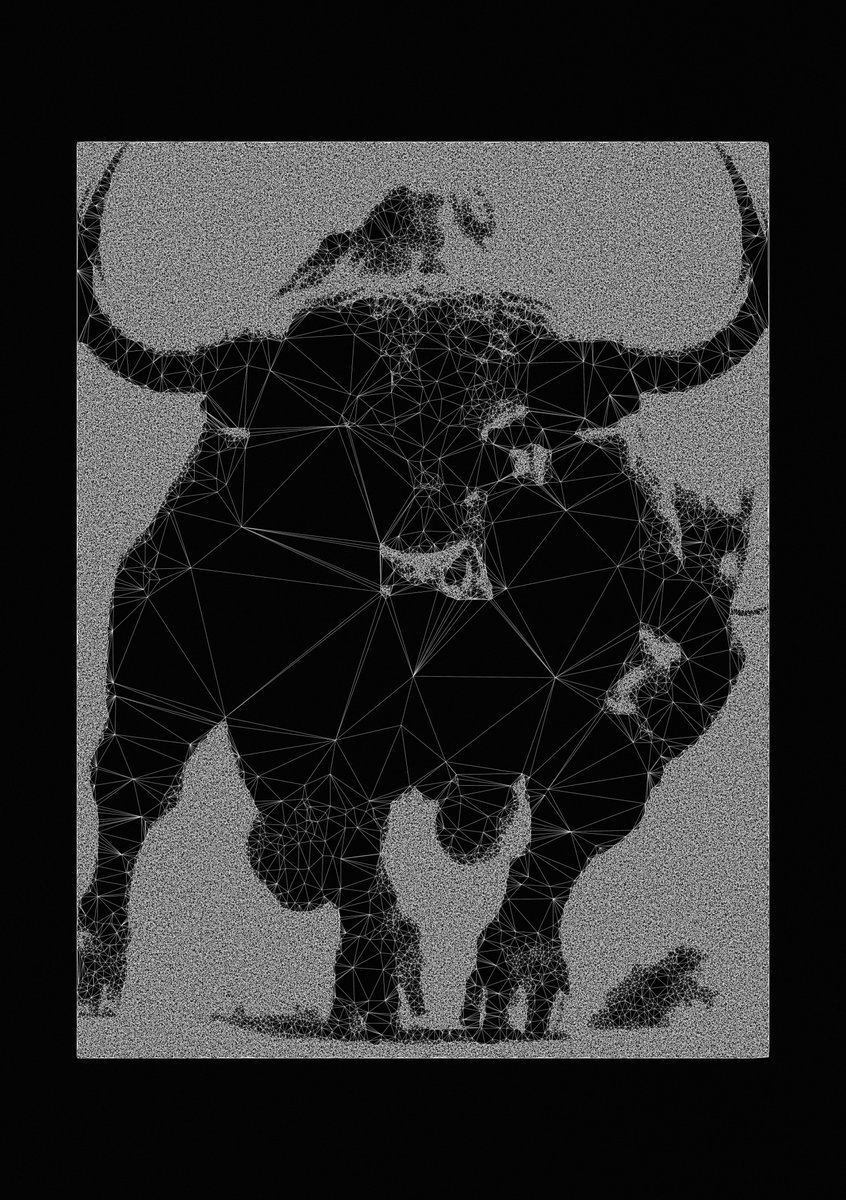 HWKLAB's tweet photo. Still have so many great unsold pieces on my OBJKT page 🔥

One of my favourite collections is Triangulate_History.py 

High-res generative works created with custom Python code, transforming iconic symbols &amp; figures into minimalist triangle geometry.

Link in comments 👇 https://t.co/KeJ5PuYb2A