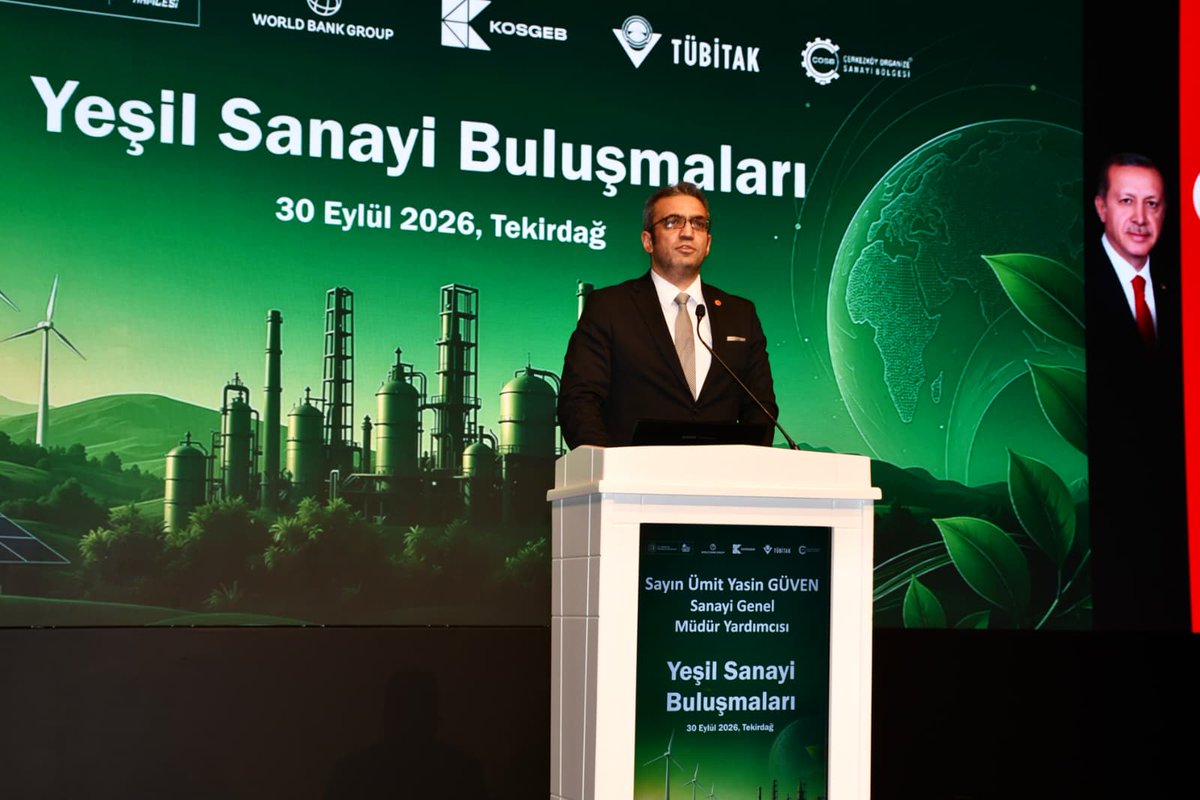 tekirdaggovtr's tweet photo. Sanayi ve Teknoloji Bakanlığı tarafından yürütülen Dünya Bankası destekli Türkiye Yeşil Sanayi Projesi kapsamında “Yeşil Sanayi Buluşmaları” ilimizde düzenlendi.

https://t.co/KtpPvSCaGq https://t.co/6wosVgxN1v