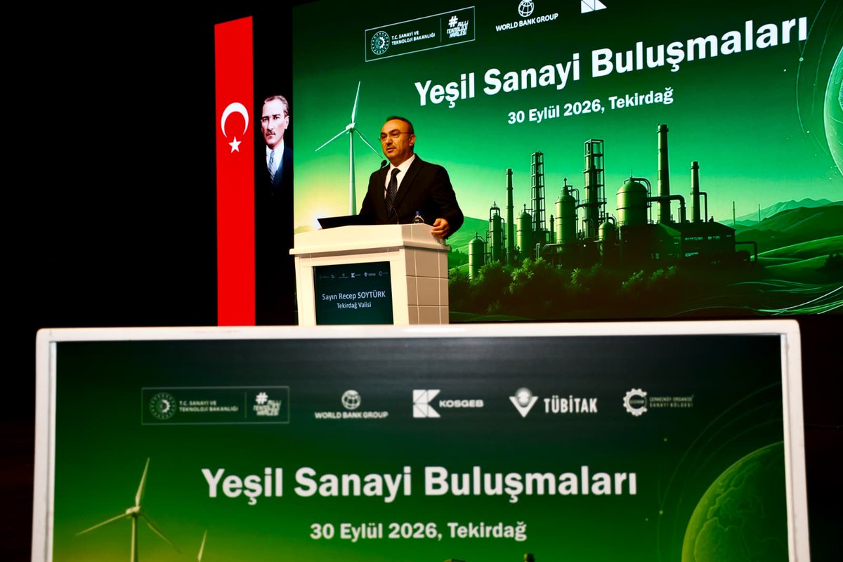 tekirdaggovtr's tweet photo. Sanayi ve Teknoloji Bakanlığı tarafından yürütülen Dünya Bankası destekli Türkiye Yeşil Sanayi Projesi kapsamında “Yeşil Sanayi Buluşmaları” ilimizde düzenlendi.

https://t.co/KtpPvSCaGq https://t.co/6wosVgxN1v