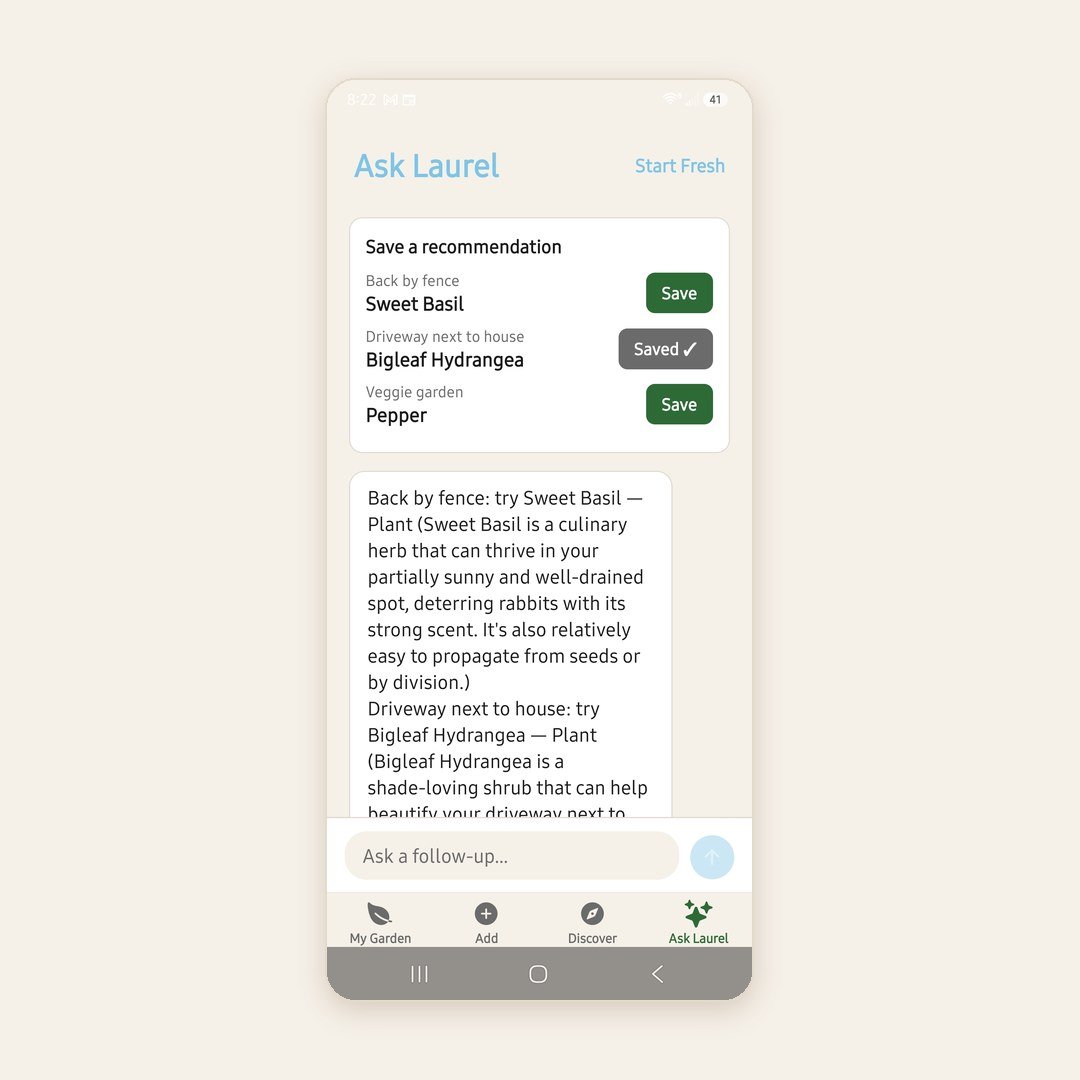pinkham's tweet photo. Seeing a lot of "how do you run a local model on a phone" questions. Ask Laurel inside Garden Lore does that: on-device, grounded in your garden history and hardiness zone, nothing leaves your phone. 
iOS: https://t.co/MA7HaYozo6 
Android: https://t.co/DLUC6aHniD https://t.co/u2sVA0IwMw