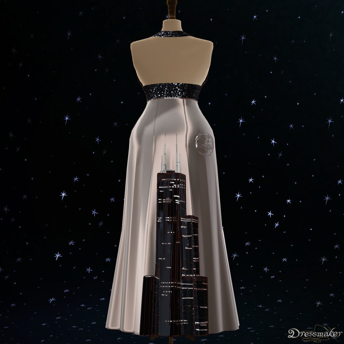 CaliRude_'s tweet photo. Chicago nights inspired this one 🌃✨
#Dressmaker #DressmakerGame #Chicago https://t.co/VDExAjx7FA