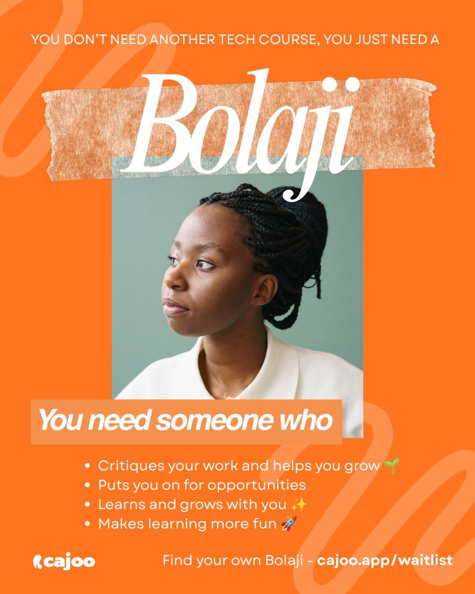 CajooApp's tweet photo. Do you have a Bolaji in your life?

Tag them in the comments!

#tech #design #ai #career https://t.co/wHF7QvxaRw