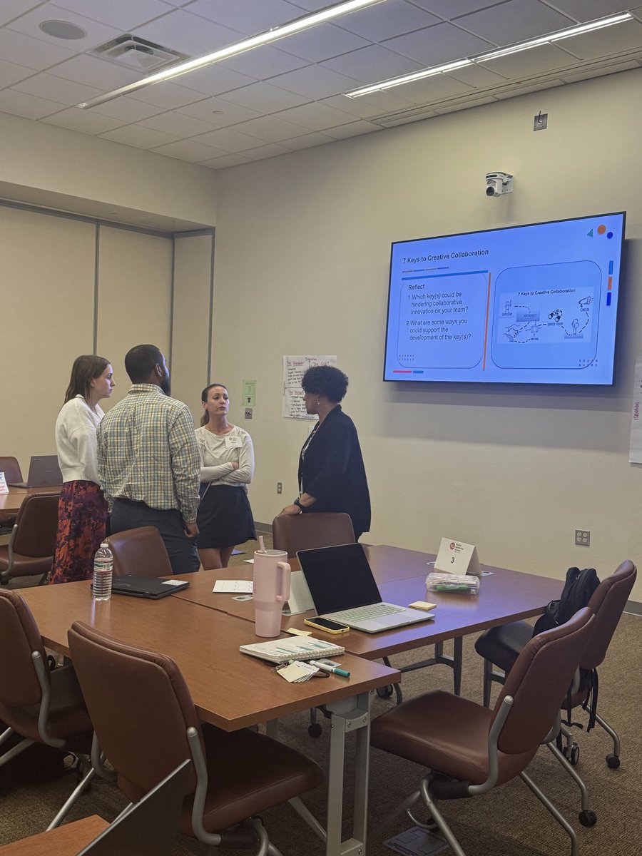 N2Learning's tweet photo. Session 2 of Frisco ISD’s Teacher Leadership Institute! 💜 Teacher leaders digging into the 7 Keys to Creative Collaboration—learning WITH and FROM one another. #TLI https://t.co/rdyl2Ds1dM