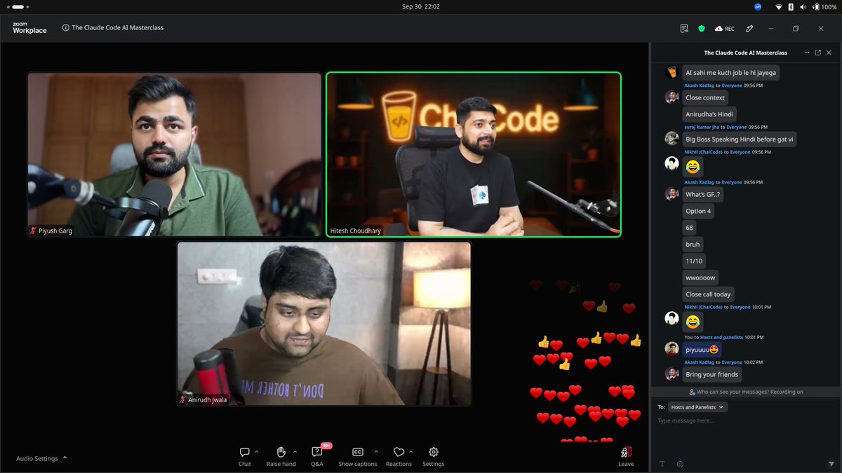 raaaghavvvvv's tweet photo. These weekly webinars are pure Gem🤌
Always fun and something to take away and that too just at the cost of showing up in them. 
Aaj humne ki claude ki token maxxing🔥
@Hiteshdotcom @nirudhuuu @piyushgarg_dev https://t.co/9VPDvnNr3L