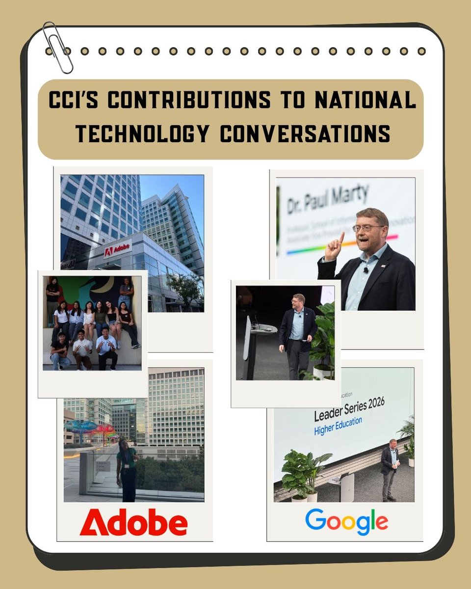 FSUCCI's tweet photo. This summer, Courtney Stokes, worked with Adobe teams to provide feedback, while Dr. Paul Marty represented FSU at Google gatherings focused on AI and the future of higher education.

Read more about their experiences here: https://t.co/rwRUMeHEJs https://t.co/tEVMzVLgSt