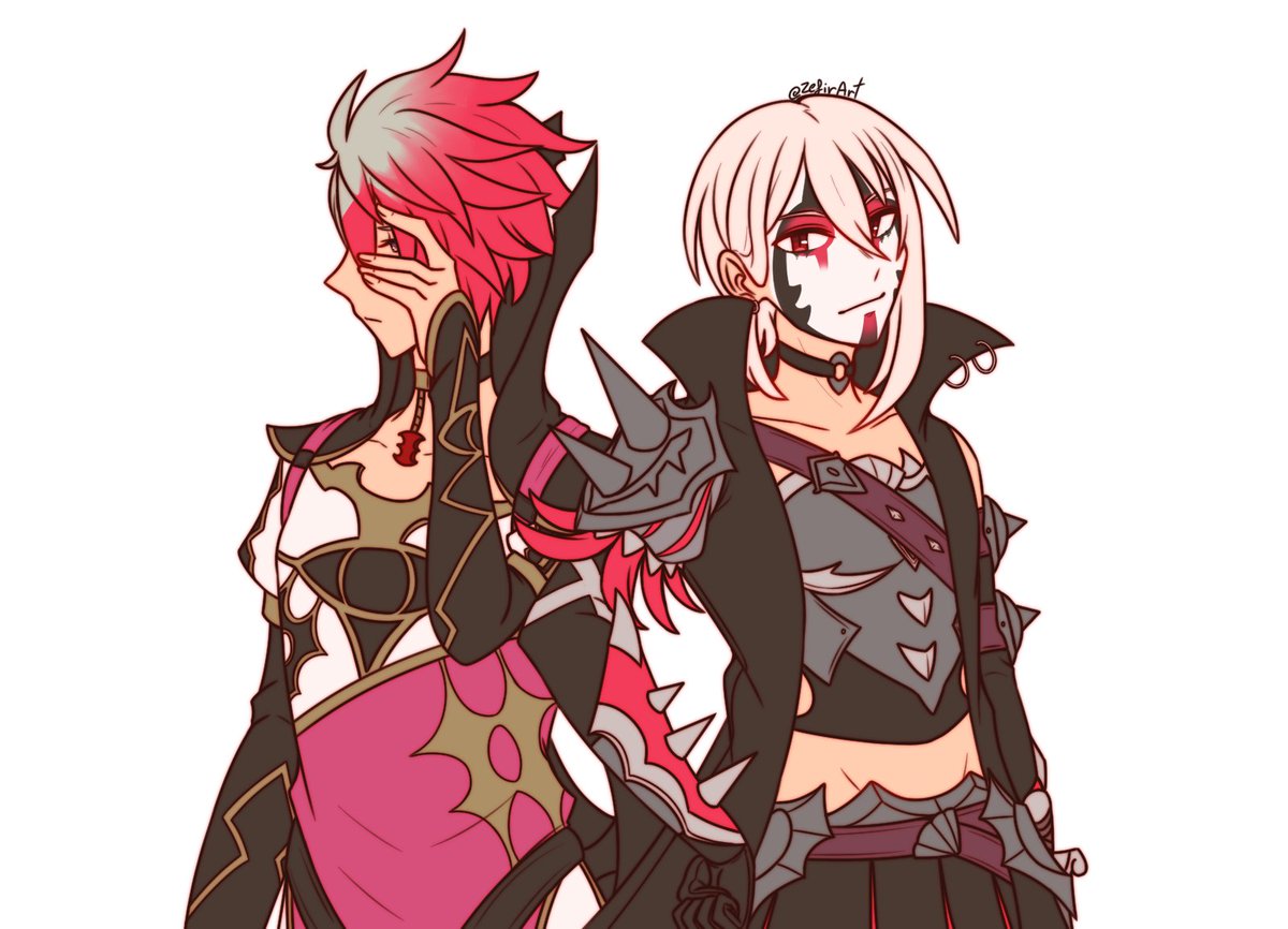 ZefirArt's tweet photo. Jester and Rafal outfit swap, because i think they're neat! #FEFW #FEEngage https://t.co/rJpEaSmPV2