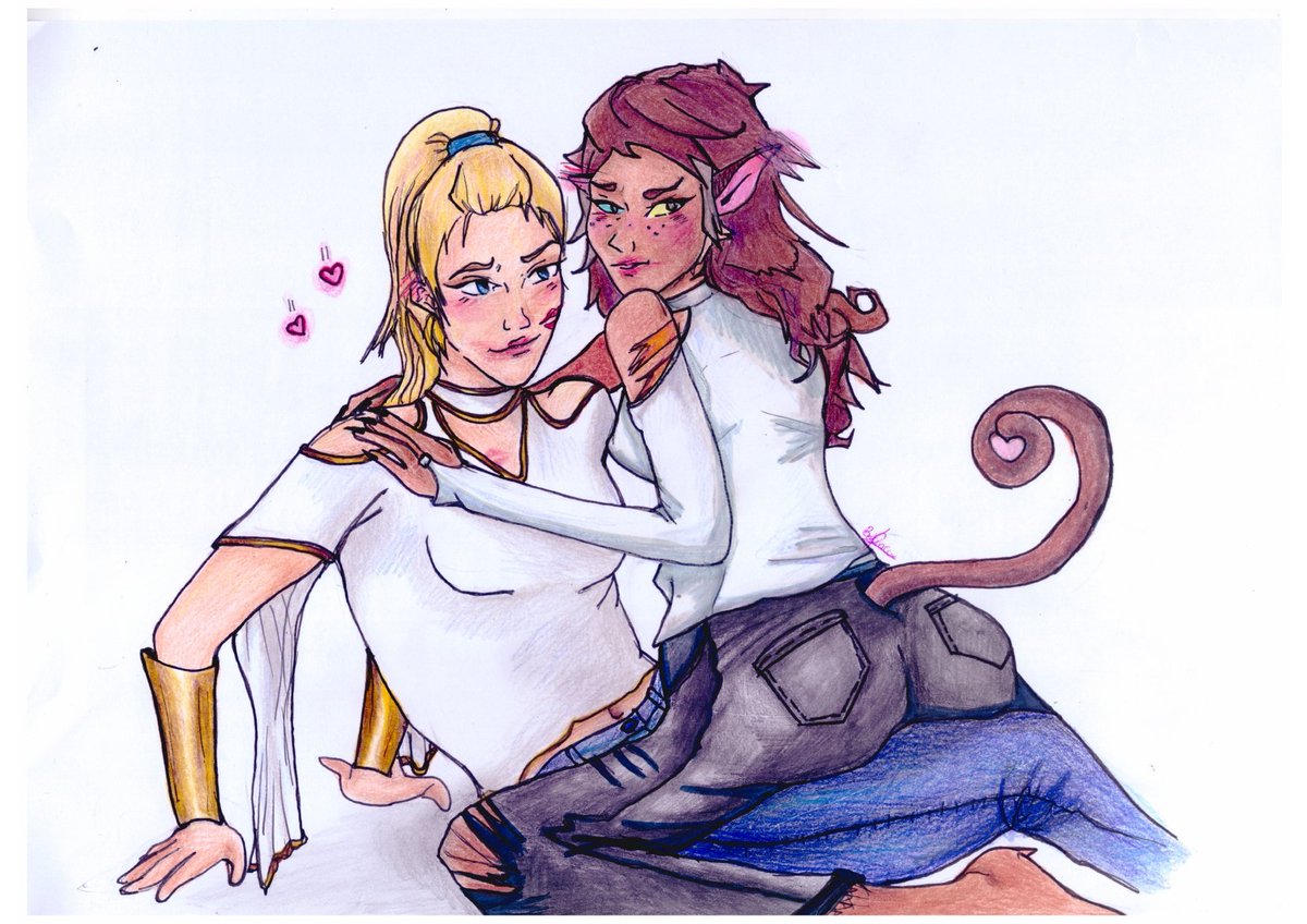 S2Raposazul's tweet photo. Meu primeiro post de desenho! Arte tradicional das Catradora ♡.
#catradora #catra #adora #shera https://t.co/xIoUPFUTuq