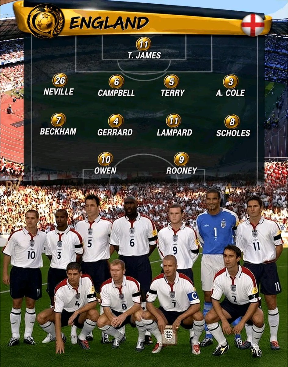 00sFootb4ll's tweet photo. EURO 2004. England's "golden" generation with great names and no titles 🏴󠁧󠁢󠁥󠁮󠁧󠁿 https://t.co/5lP16nmFN4