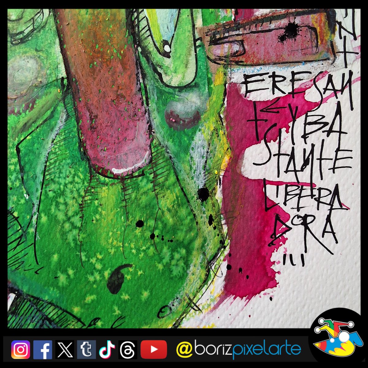 borizpixelarte's tweet photo. Sketchbook 2733 - mix media character
A CHARACTER BORN FROM COLOR π¨ποΈ
Cuando el caos de las texturas encuentra un personaje.
#FantasyIllustration #MixedMediaArt #CharacterArt #SketchbookArt #ExperimentalArt https://t.co/VrbR0VVIwg