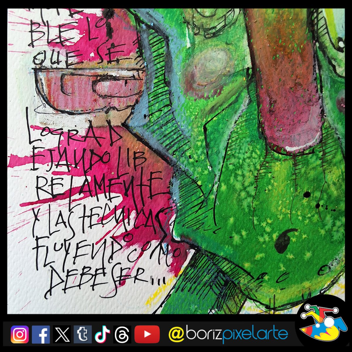 borizpixelarte's tweet photo. Sketchbook 2733 - mix media character
A CHARACTER BORN FROM COLOR π¨ποΈ
Cuando el caos de las texturas encuentra un personaje.
#FantasyIllustration #MixedMediaArt #CharacterArt #SketchbookArt #ExperimentalArt https://t.co/VrbR0VVIwg