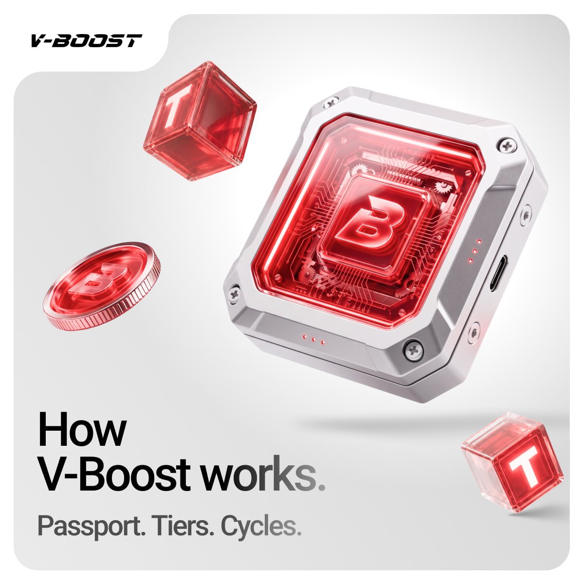 VBoostX's tweet photo. HOW V-BOOST WORKS

V-Boost in one sentence: you create a Passport, open Tiers in order, and take a place in each Tier's matrix.

The five rules behind that sentence 🧵👇